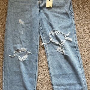 Distressed Light Blue Jeans